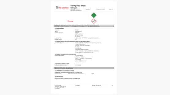 Scheda Dati Sicurezza Azoto (versione inglese) - Air Liquide